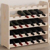 Berkfield Home Wine Rack 67.5x25x60 cm Solid Wood Pine in Brown