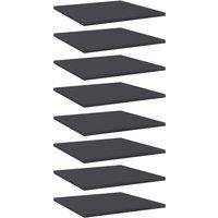 Berkfield Home Bookshelf Boards 8 pcs Grey 40x40x1.5 cm Engineered Wood