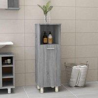 Berkfield Home Bathroom Cabinet Grey Sonoma 30x30x95 cm Engineered Wood | Size: 30 x 30 x 95 cm