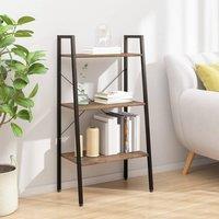 Berkfield Home 3-Tier Standing Shelf Dark Brown & Black 56x35x108 cm | Size: 56 x 35 x 108 cm