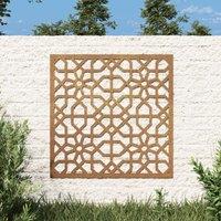 Berkfield Home Garden Wall Decoration 55x55 cm Corten Steel Moorish Design in Brown