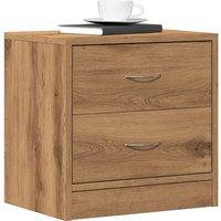 Berkfield Home Bedside Cabinet Artisian Oak 40x30x40 cm Engineered Wood in Brown | Size: 40 x 30 x 40 cm