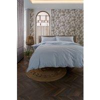 The Lyndon Company Luxury 100% Cotton 200 Thread Count Duvet Cover Set in Light Blue | Size: Double