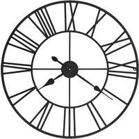 Berkfield Home Vintage Wall Clock with Quartz Movement Metal 80 cm XXL in Black