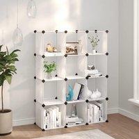 Berkfield Home Storage Cube Organiser with 12 Cubes Transparent PP in Clear