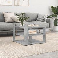 Berkfield Home Coffee Table Concrete Grey 59.5x59.5x40 cm Engineered Wood