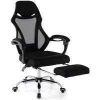 Gymax Ergonomic Mesh Office Chair High Back Executive Chair with Footrest in Black