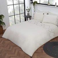 Smart Living Luxury Hotel Quality Boho Embroidered Tassels Duvet Cover with Pillowcases | Size: Super King