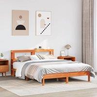 Berkfield Home Bed Frame without Mattress Wax Brown 160x200 cm Solid Wood Pine