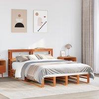 Berkfield Home Bed Frame without Mattress Wax Brown 120x190 cm Small Double Solid Wood Pine