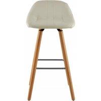 Orsina Faux Leather Bar Stool, Comfortable Seating Bar Stool with Back, Easy to Clean Kitchen Bar Stool in White