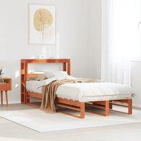 Bed Frame without Mattress Wax Brown 90x190 cm Single Solid Wood Pine