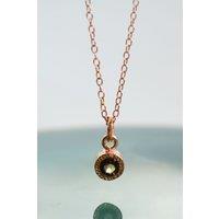 Otis Jaxon London Women's Smoked Quartz Sterling Silver Gemstone Necklace in Rose Gold