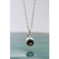 Otis Jaxon London Women's Smoked Quartz Sterling Silver Gemstone Necklace