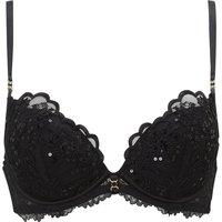 Ann Summers Women's The Icon Padded Plunge Bra in Black | Size: 42D