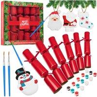 kreativekraft Men's Paint Your Own Christmas Ornament Crackers Pack Of 6