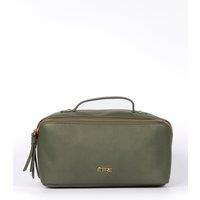 Etre Women's Khaki Green Vanity Case Faux Leather Makeup Bags