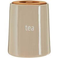 Orsina Functional Design Green Ceramic Tea Canister, Chic Design Ceramic Canister, Durable Canister For Ingredients in Brown
