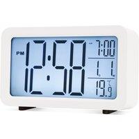 Acctim Harley Superbrite Modern Digital Alarm Clock in White