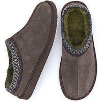 Moshulu 'Docker' Men's Suede Mule Slippers in Brown | Size: 8