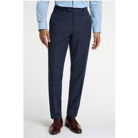 Regular Fit Blue Tan Windowpane Trousers