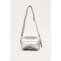 Willa Crossbody Bag - Silver, Metallic Faux Leather