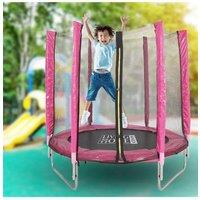 Living and Home 5FT Children and Adults Outdoor Trampoline with Safety Fence for Leisure Trampoline in Pink