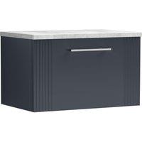 Balterley 1 Drawer Wall Hung Vanity Unit Grey Laminate Worktop, 600mm
