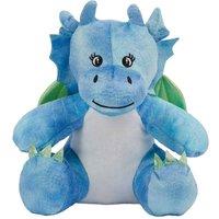 Mumbles Mini Dragon Plush Toy in Blue | Size: Medium