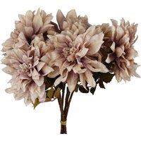 Leaf Pack of 6 x 55cm Dahlia Flower Stem - Dusty Pink | Size: 6 x 55 cm