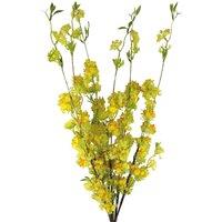 Leaf Pack of 6 x 100cm Yellow Blossom Spray Stem | Size: 6 x 100 cm