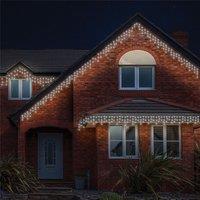 Xmas Haus Icicle lights White Rubber 60/40/20 Drop 6M Cool White