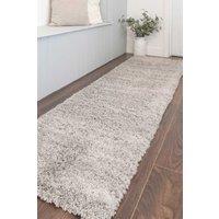 Kukoon Runner Rug Silver Grey Super Soft Shaggy Long Hallway Rugs | Size: 60 cm x 240 cm