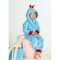 Fox In A Box Fierce Dinosaur Super Soft Onesie With Coloured Spikes in Navy | Size: 2-3 Years