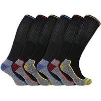 Sock Snob Men's Knee High Bamboo Work Socks for Steel Toe Boots | Anti Sweat Heavy Duty in Royal | Size: 6-11