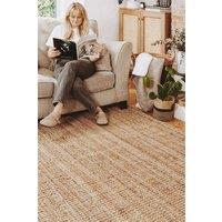 Kukoon 240cm x 330cm Extra Large Size Natural Beige Jute Living Room Area Rug | Size: 240 cm x 330 cm