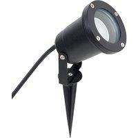 ValueLights Derwent Set of 8 Black Outdoor Ground Spike Light