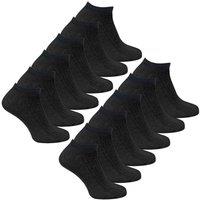 Sock Snob Men's 12 Pack 100% Cotton Trainer Socks in Black | Size: 11-14