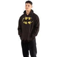 Batman Men's Paint Roller Logo Cotton Hoodie Black | Size: XL