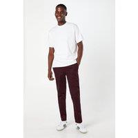 Burton Men's Slim Fit Chino Trousers in Burgundy | Size: 38R