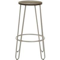 Orsina Silver Finish Metal Bar Stool, Hairpin Stool for Kitchen Counter, Versatile Breakfast Stool for Home