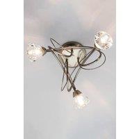 BHS Lighting Marianne Flush Ceiling Light in Metallic Gold