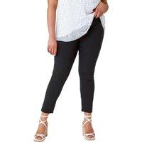 Roman Women's Curve Full Length Stretch Trousers in Black | Size: 18