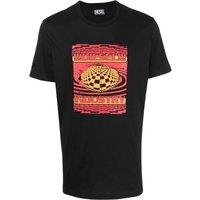 Diesel Men's Industrial Design Black T-Shirt | Size: Medium