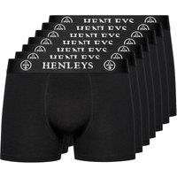 Henleys Men's McBlacken Boxers 7pk in Black | Size: XL