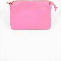 Gia Italian Leather Crossbody Bag - Hot Pink, Pebbled