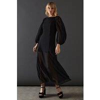 Chiffon Long Sleeve Maxi Dress