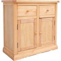 Cabinet Bits Lucca Waxed 2 Drawer 2 Door Sideboard Wood Knob in Light Brown