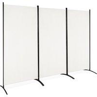 Costway 3 Panels Freestanding Room Divider Wall Folding Room Partition Separator Privacy in White