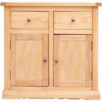 Cabinet Bits Lucca Waxed 2 Drawer 2 Door Sideboard Brass Knob in Light Brown